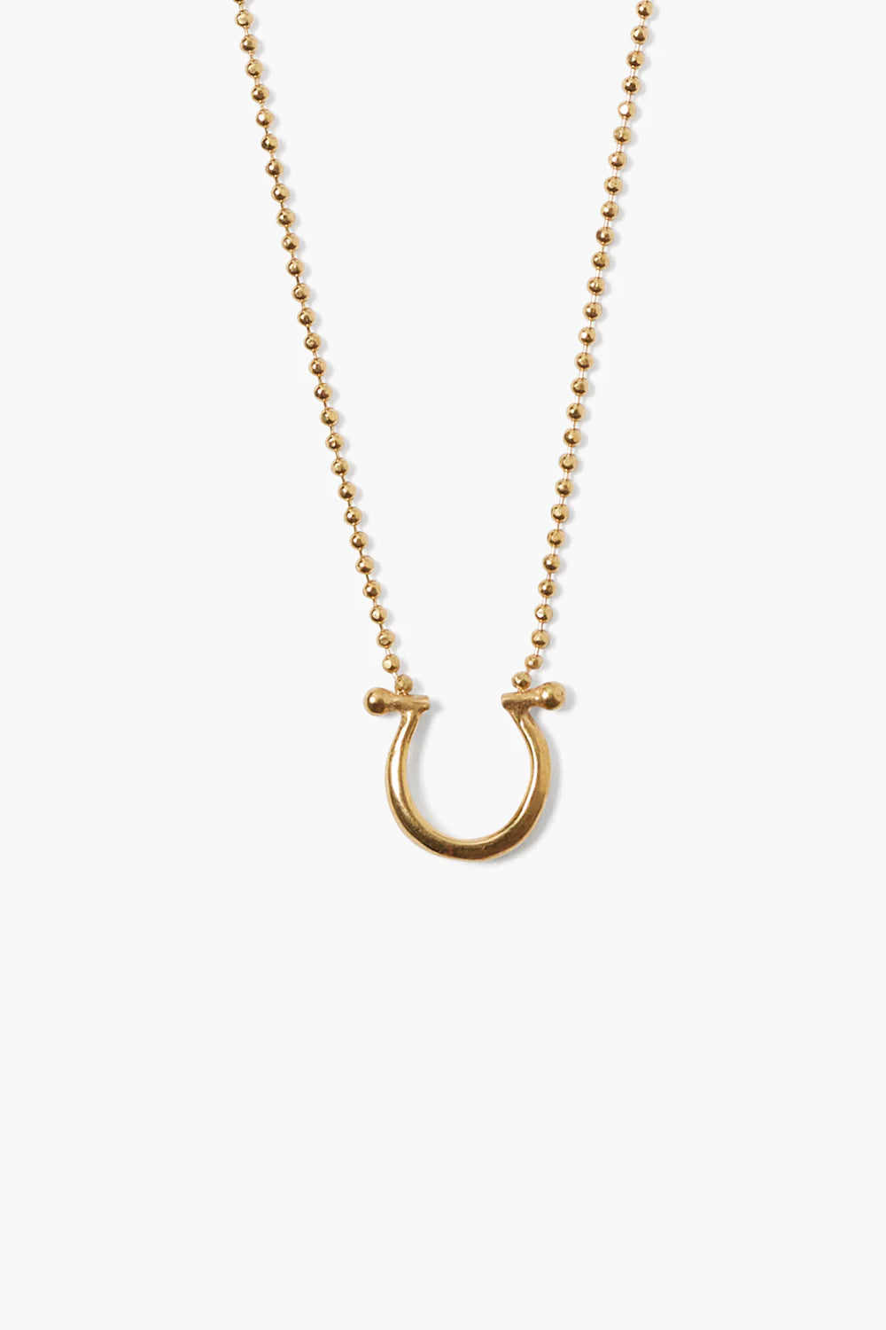 HORSESHOE NECKLACE IN YELLOW GOLD - Romi Boutique