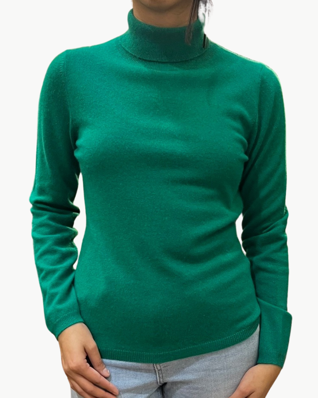 SUSANNA TURTLENECK PULLOVER IN GREEN Romi Boutique