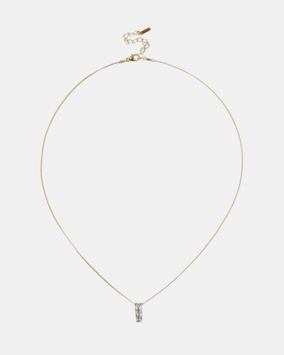 BAR DIAMOND NECKLACE IN GOLD MIX - Romi Boutique