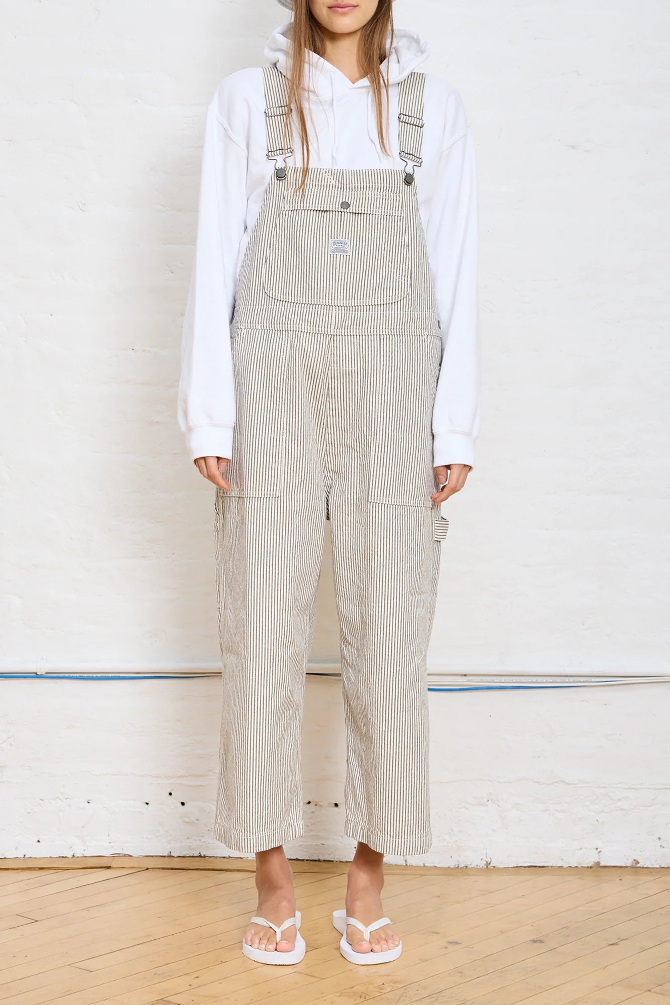 RELAXED OVERALL IN RAILROAD GREY - Romi Boutique