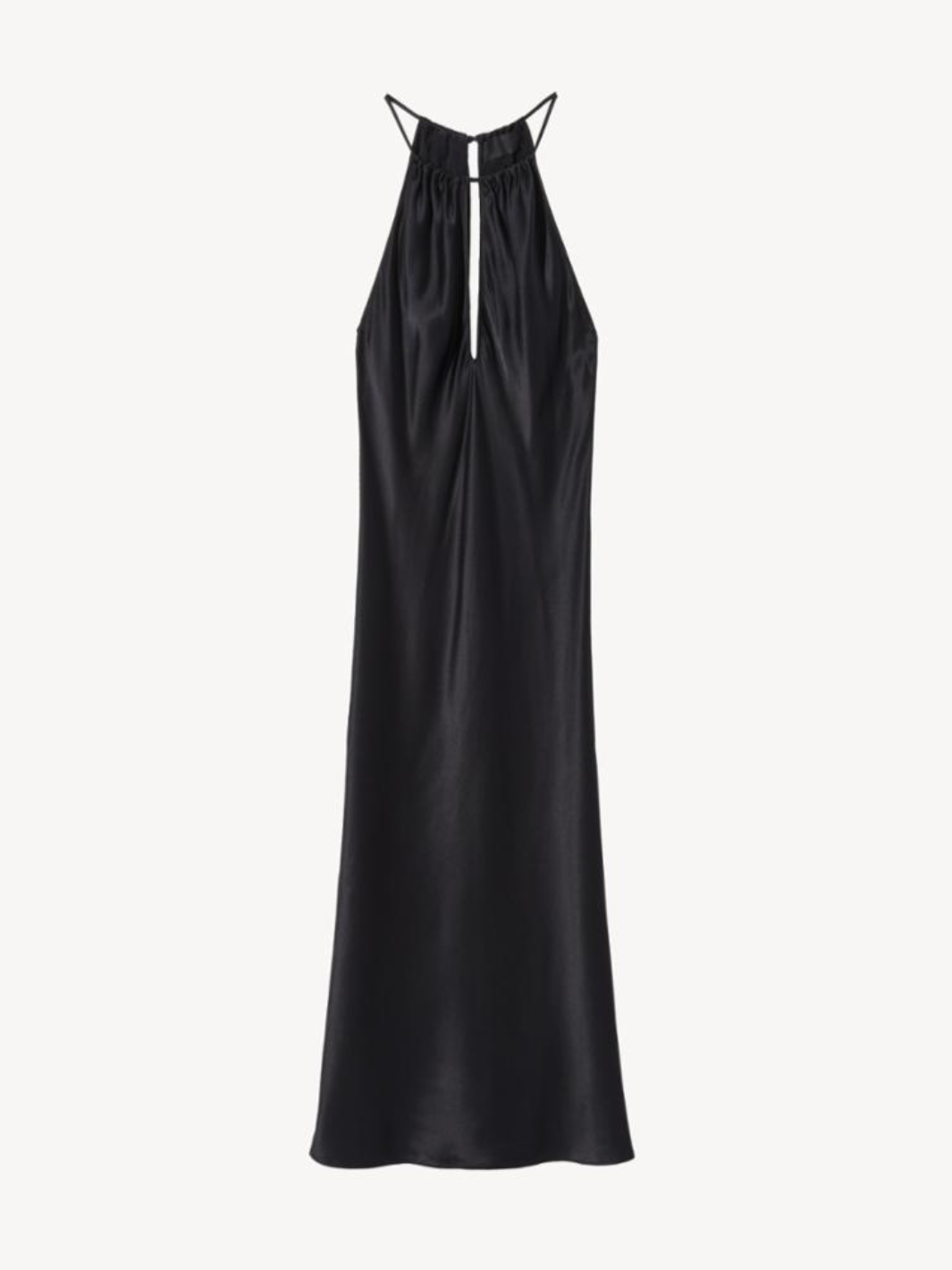 EGLANTINE HALTERNECK DRESS IN BLACK - Romi Boutique