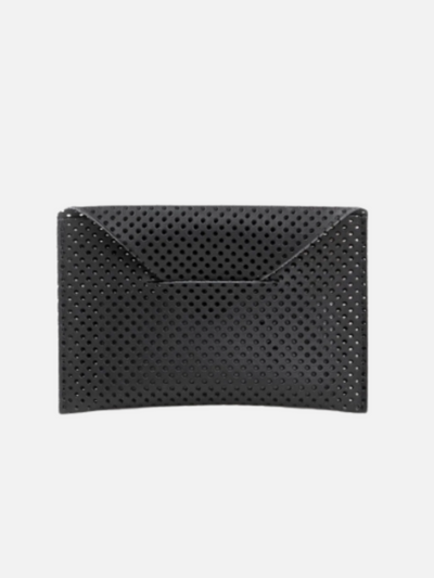 CARD ENVELOPE BAG IN PERFORATED BLACK - Romi Boutique