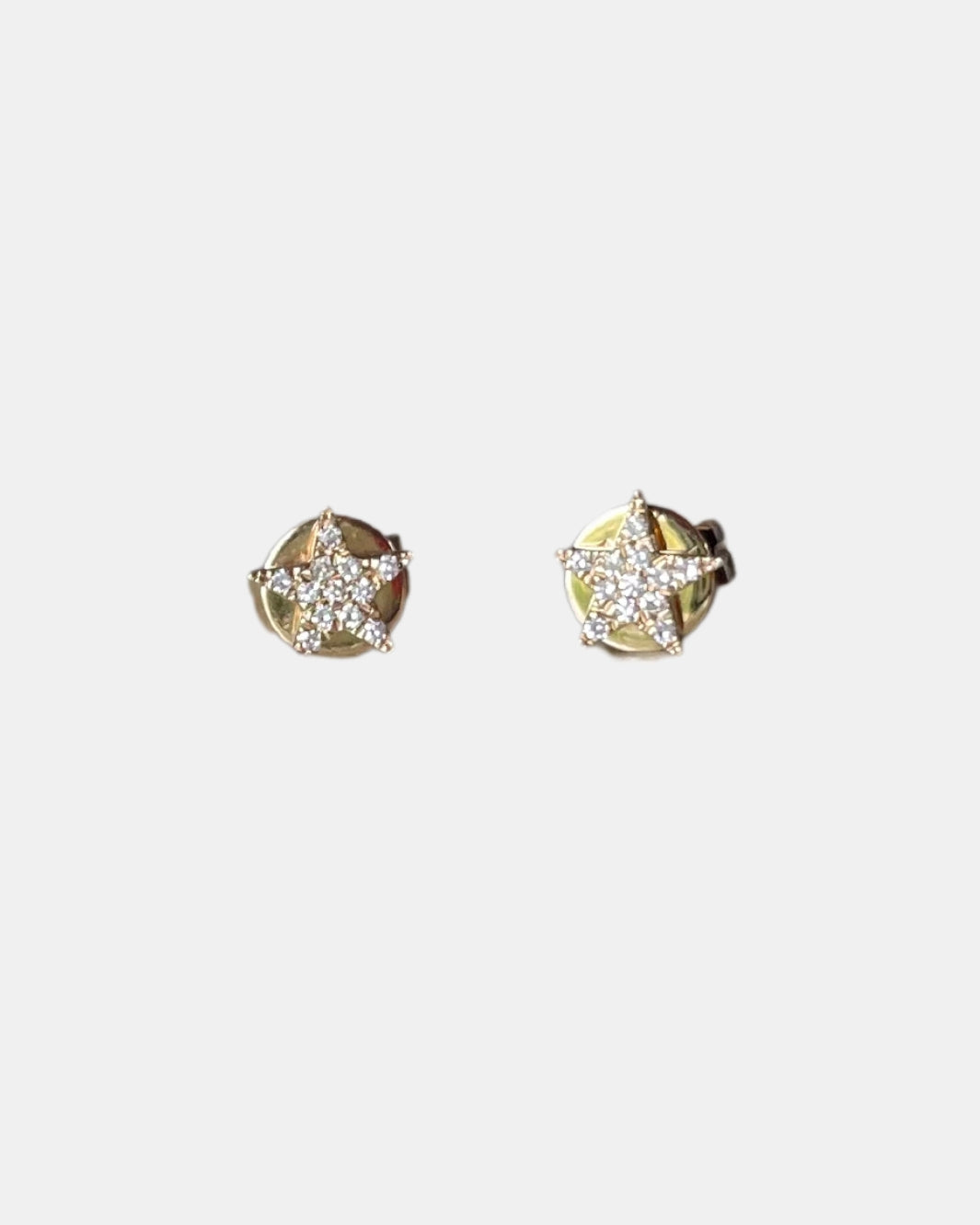 PETITE PAVE STAR STUDS IN GOLD - Romi Boutique