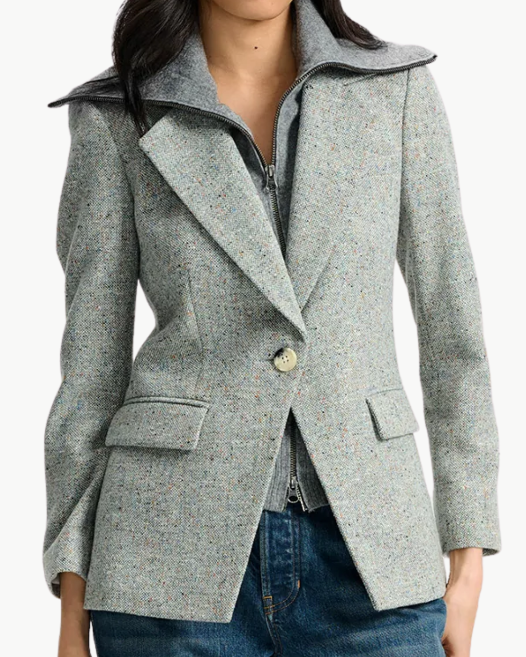 HEALY DICKEY JACKET IN ANTIQUE BLUE MELANGE