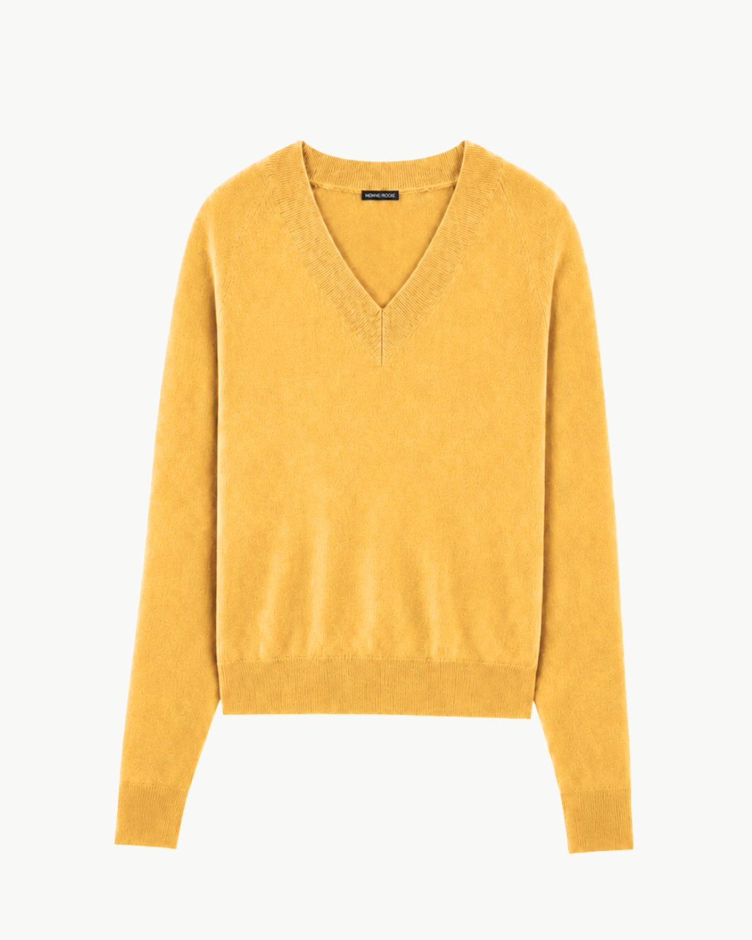 Minnie Rose Cashmere Long Sleeve Shrunken V Neck at Romi Boutique