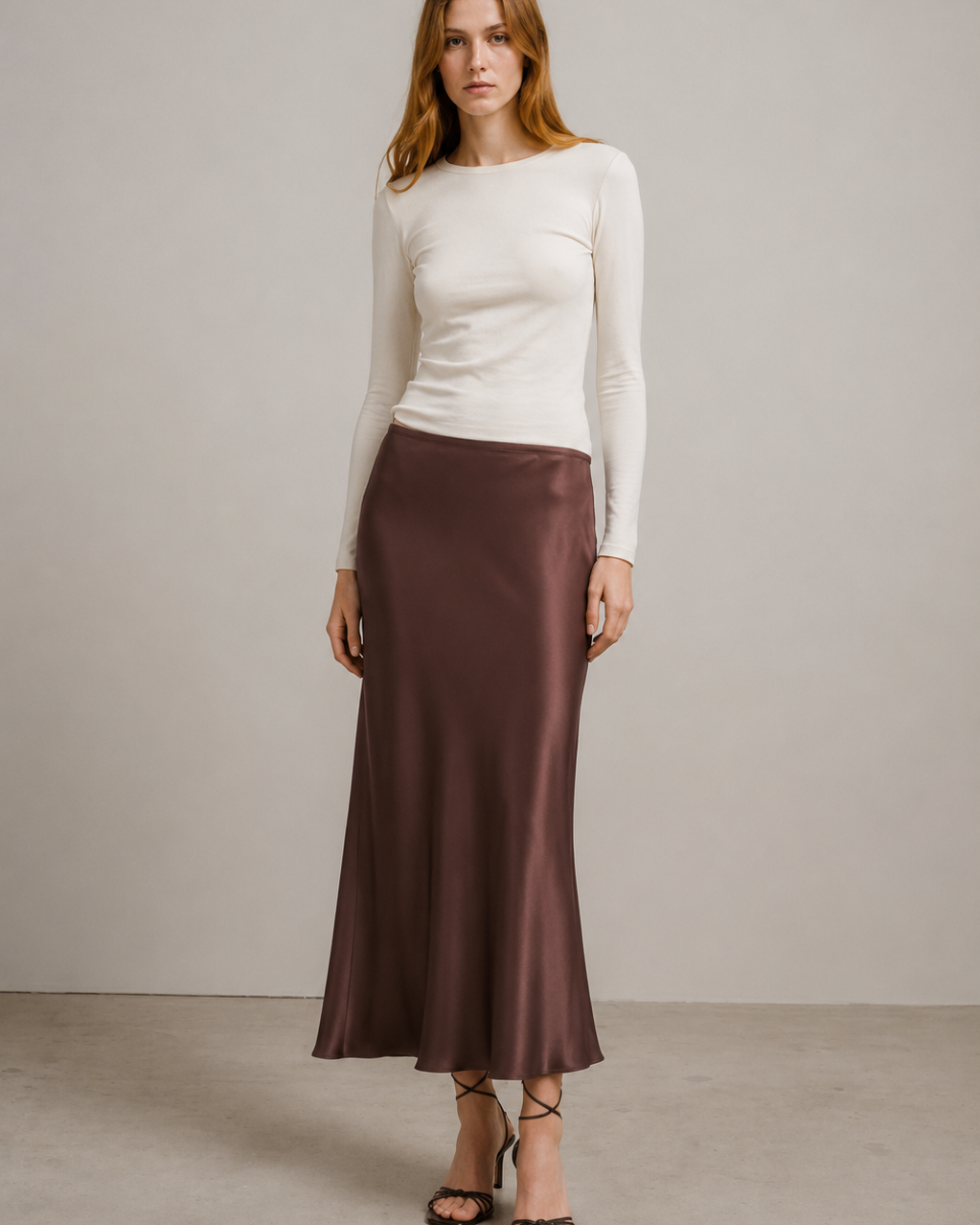 Sablyn Miranda Scallop Silk Skirt at Romi Boutique