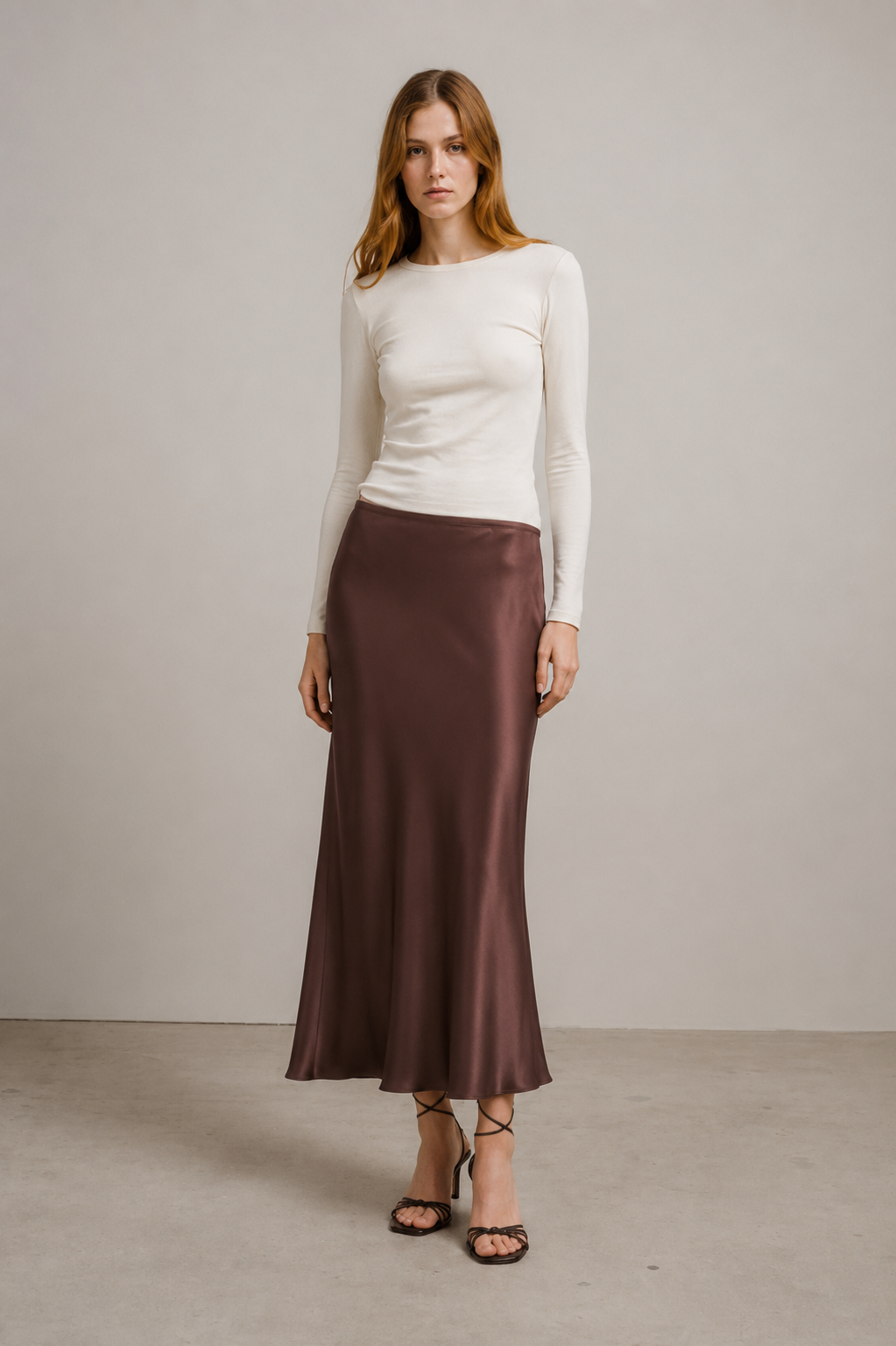 Miranda Scallop Silk Skirt