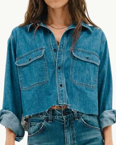 CROSBY COMBO FLANNEL IN DENIM AND HOUNDSTOOTH