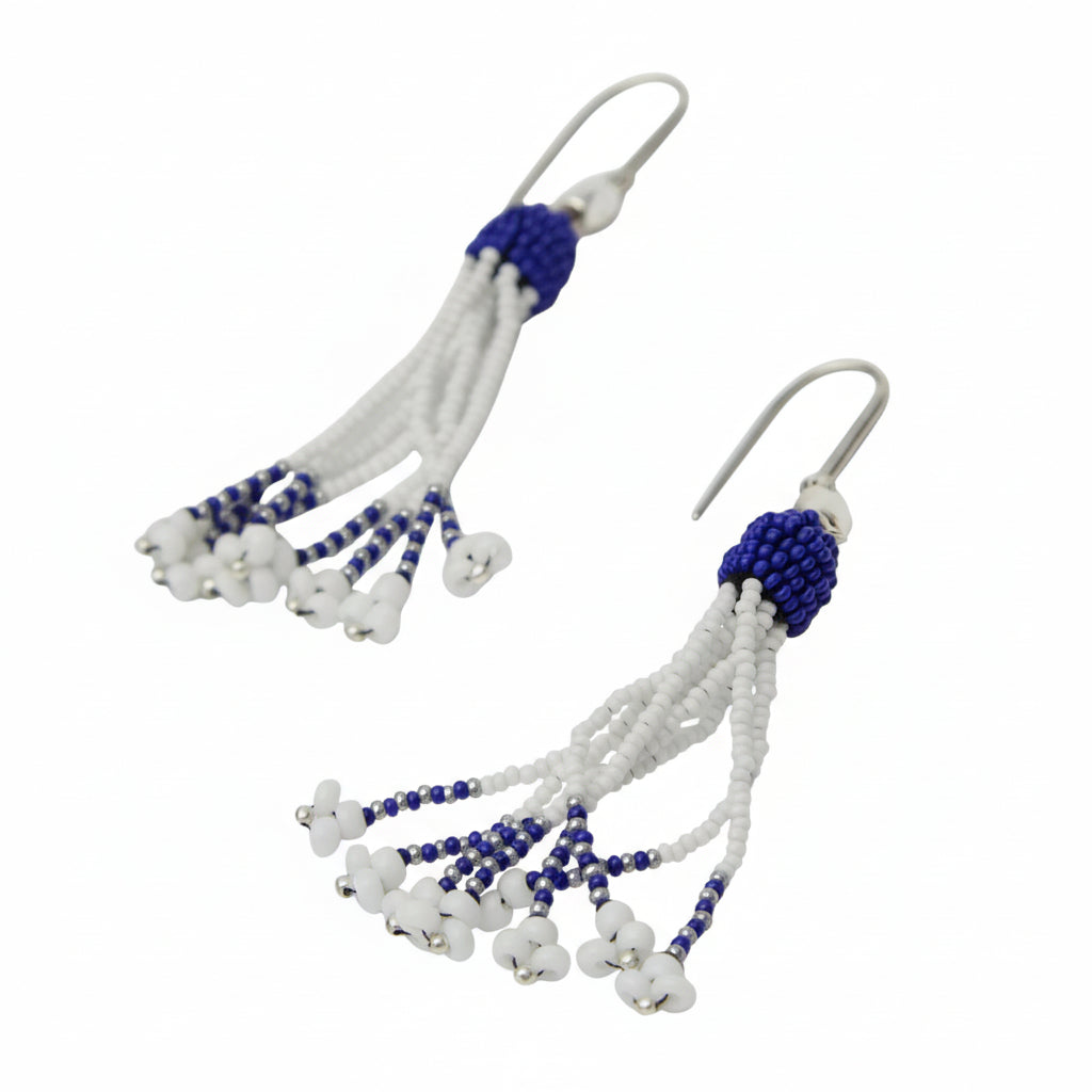 NUNA PENDANT EARRINGS IN OFF WHITE / SILVER by Isabel Marant - Romi Boutique