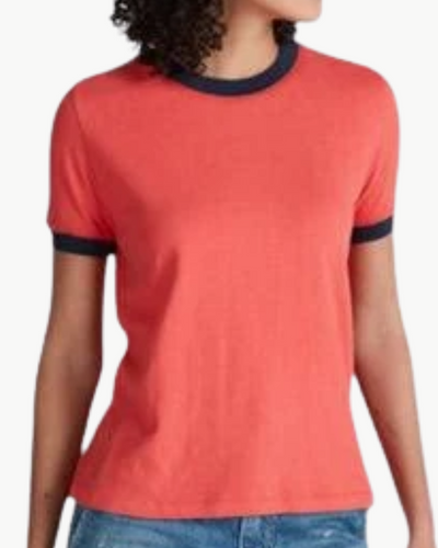 CLASSIC RINGER TEE IN RED/NAVY