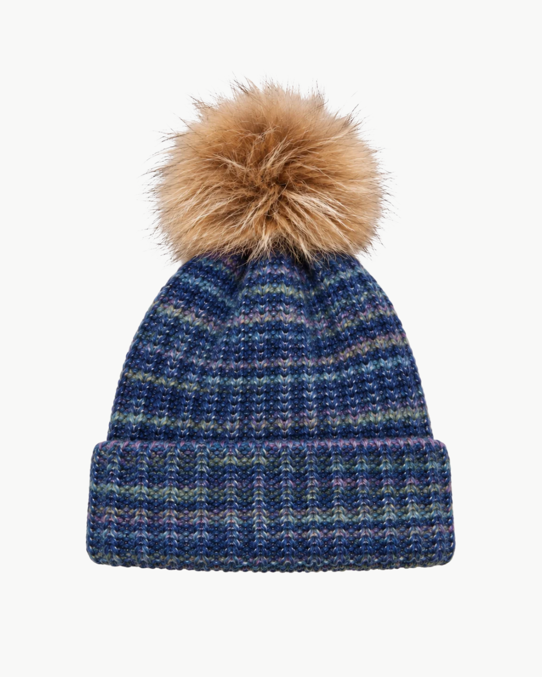 Space Dye Beanie W/ Fur Pom Pom