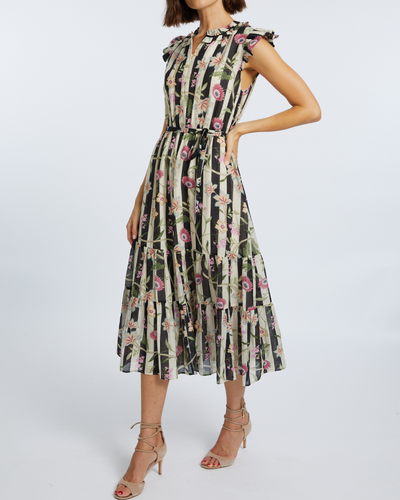 CLAUDIA DRESS IN STRIPE VINE