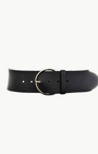 B. Belt ROUND BUCKLE BELT IN BLACK at Romi Boutique