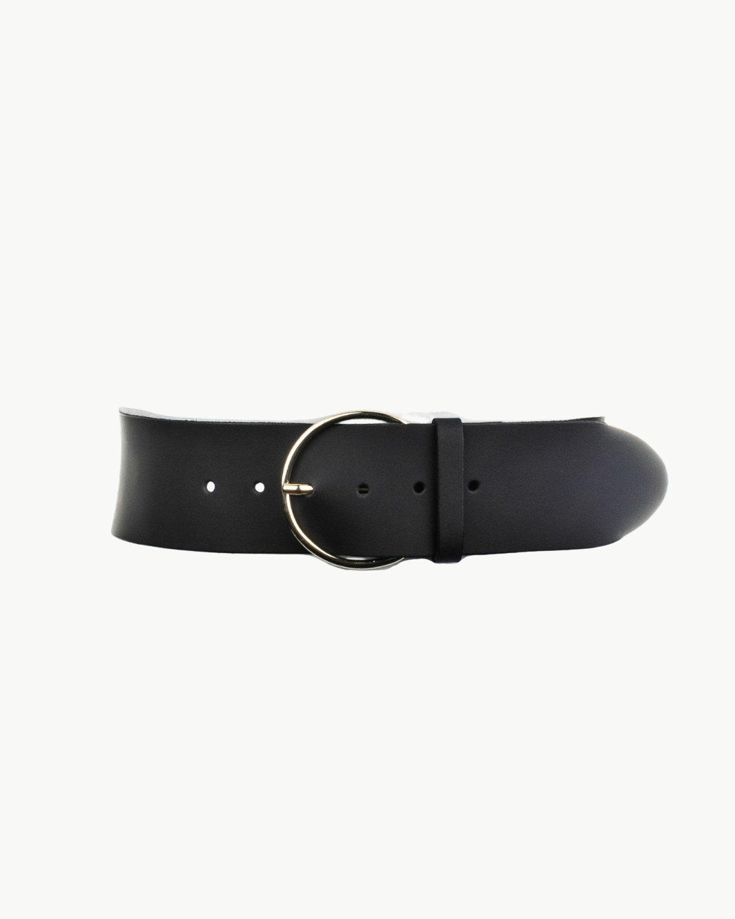 B. Belt ROUND BUCKLE BELT IN BLACK at Romi Boutique