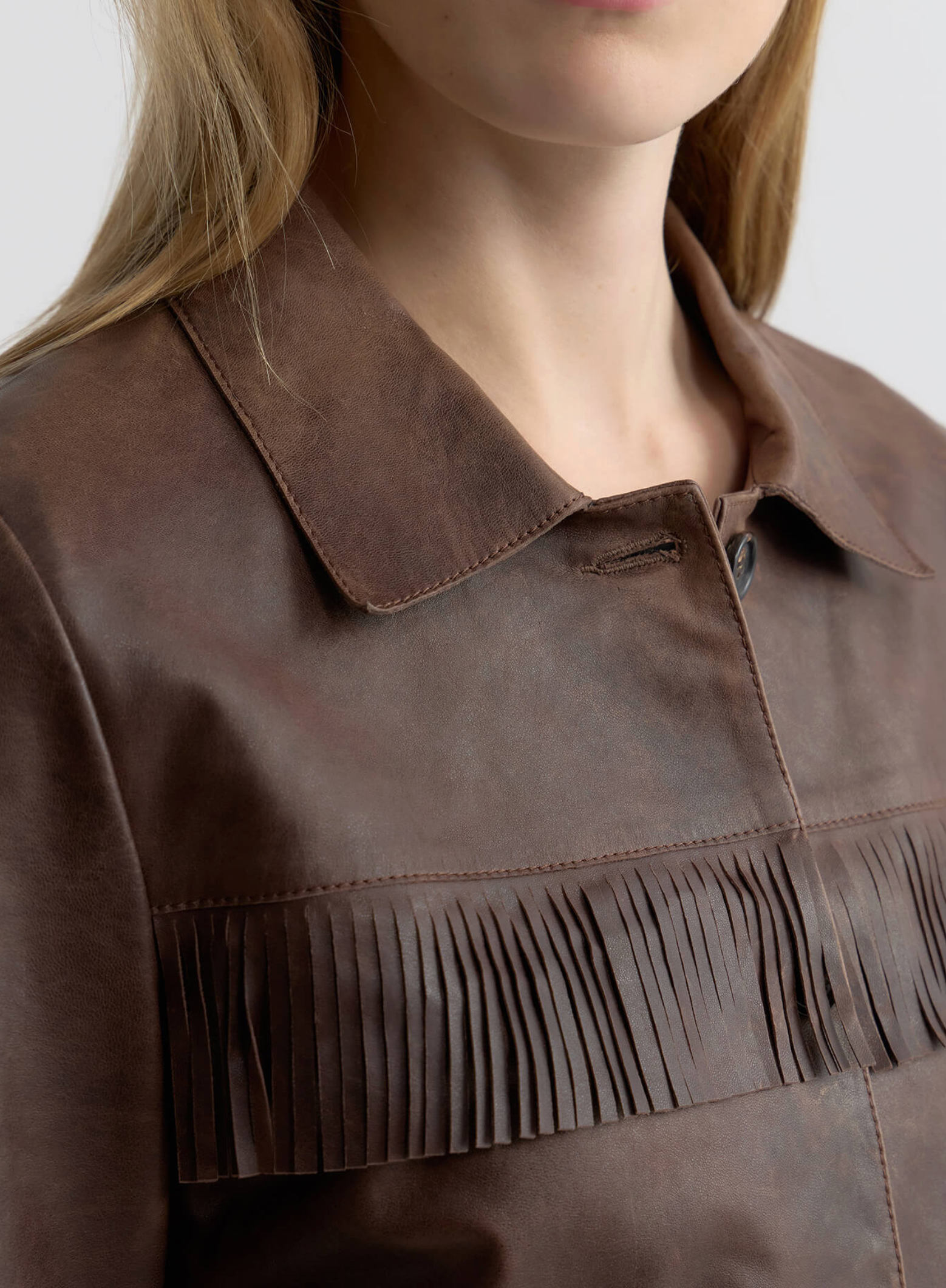 Nili Lotan Lazare Fringe Leather Jacket at Romi Boutique