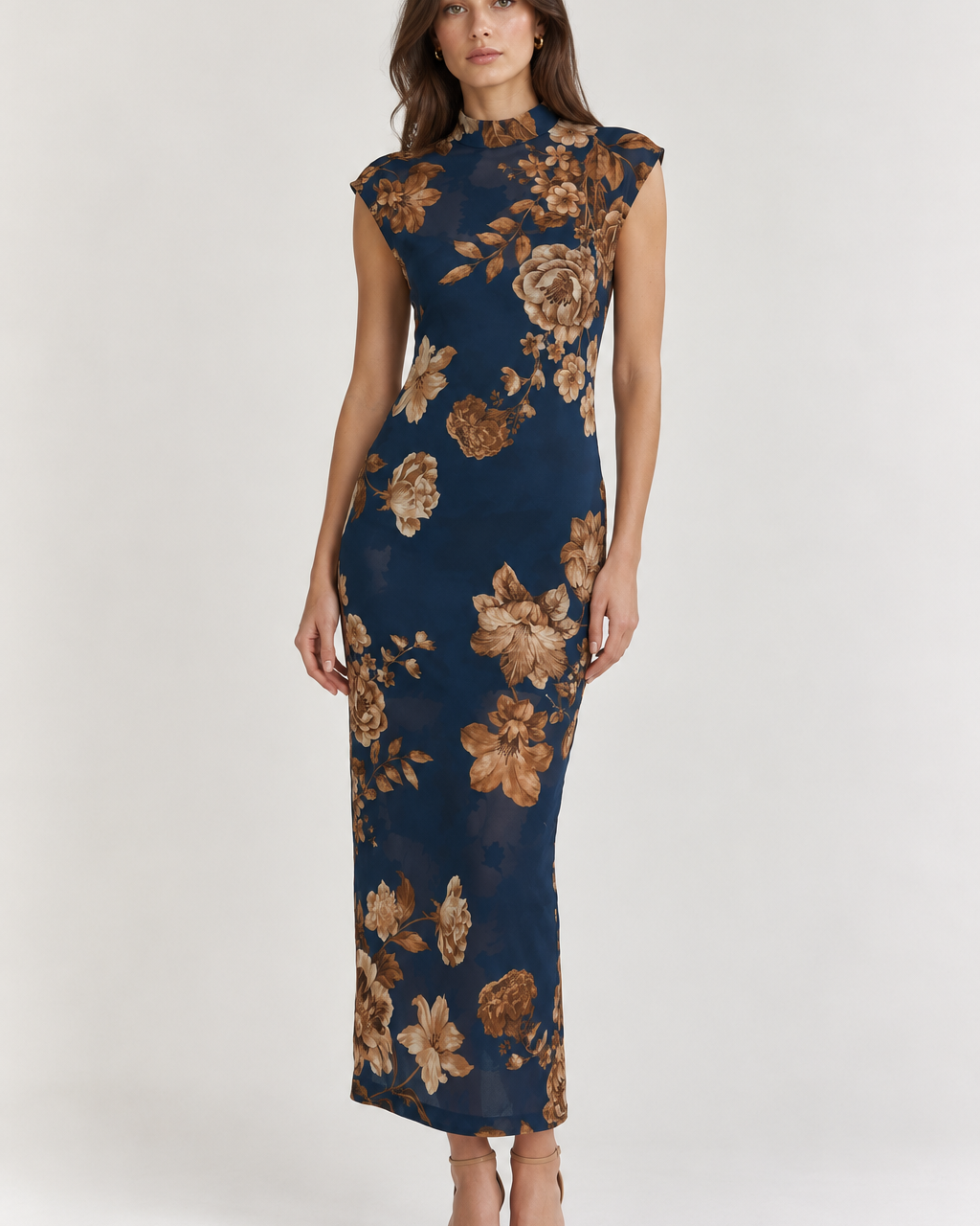 Hemant & Nandita Midi Dress with Slip at Romi Boutique
