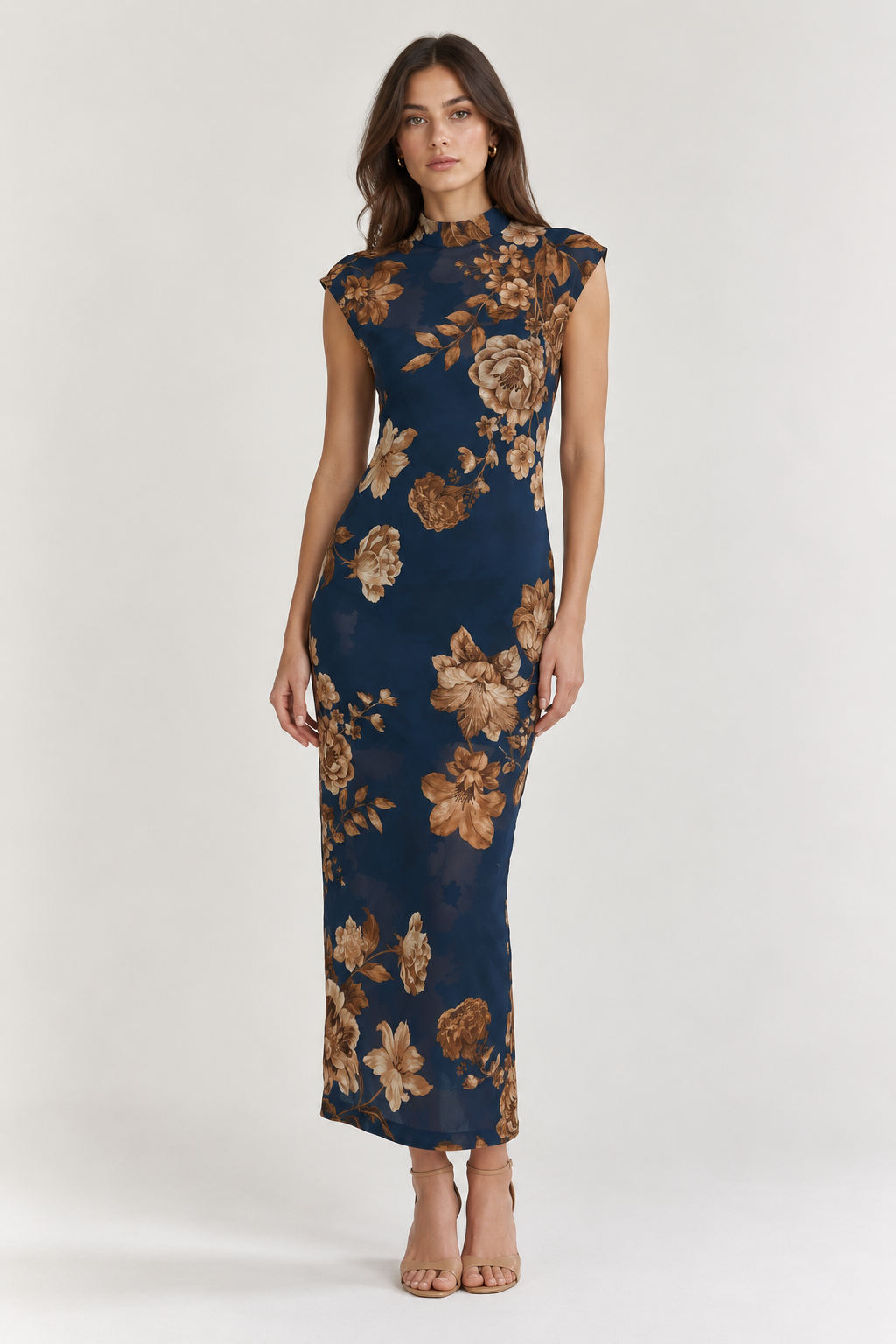 Hemant & Nandita Midi Dress with Slip at Romi Boutique