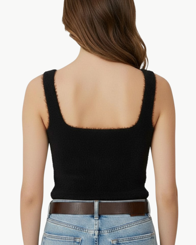 BRUSHED SQUARE NECK TANK IN NIGHT