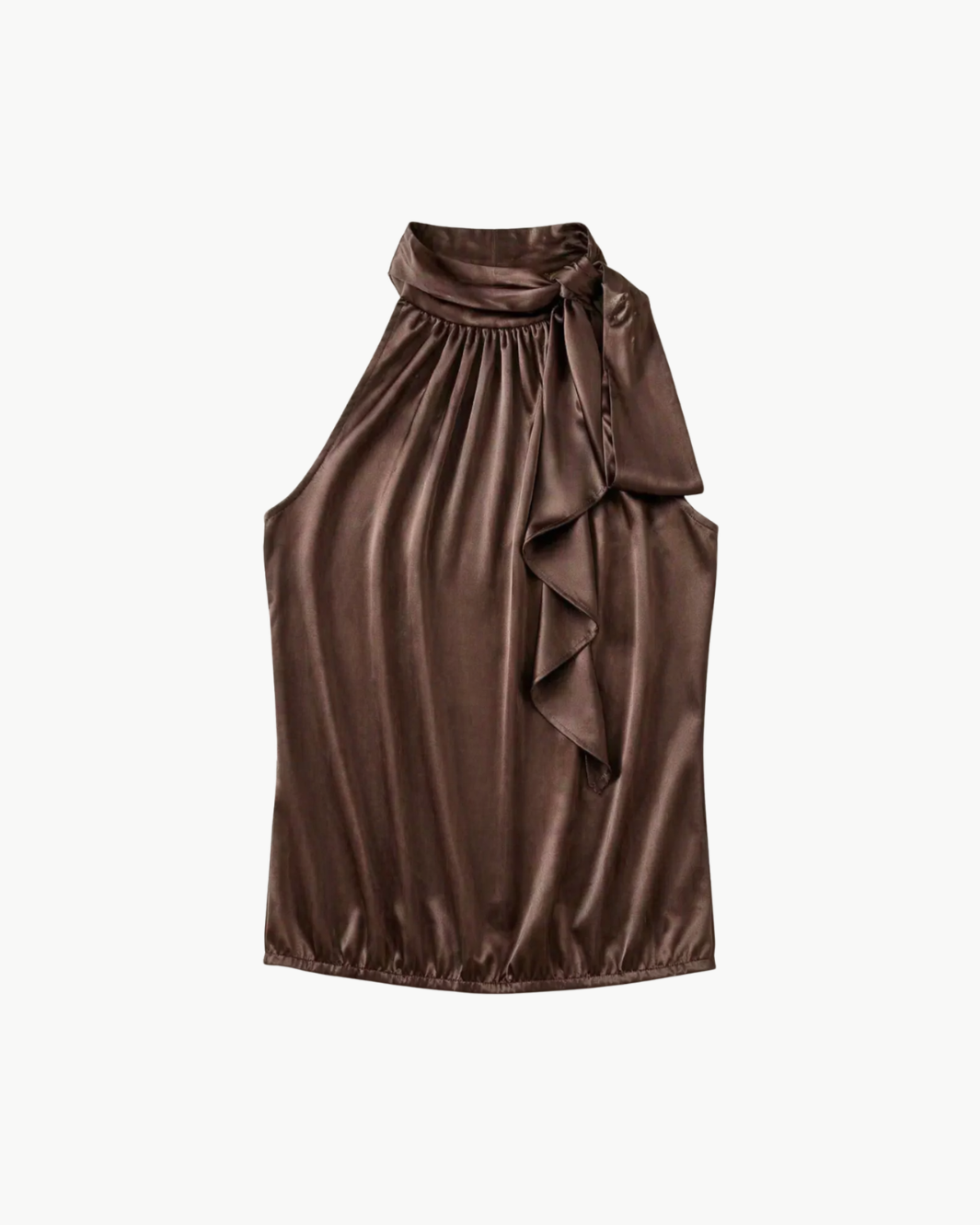 Ramy Brook Lori Silk High Neck Tank TOp at Romi Boutique
