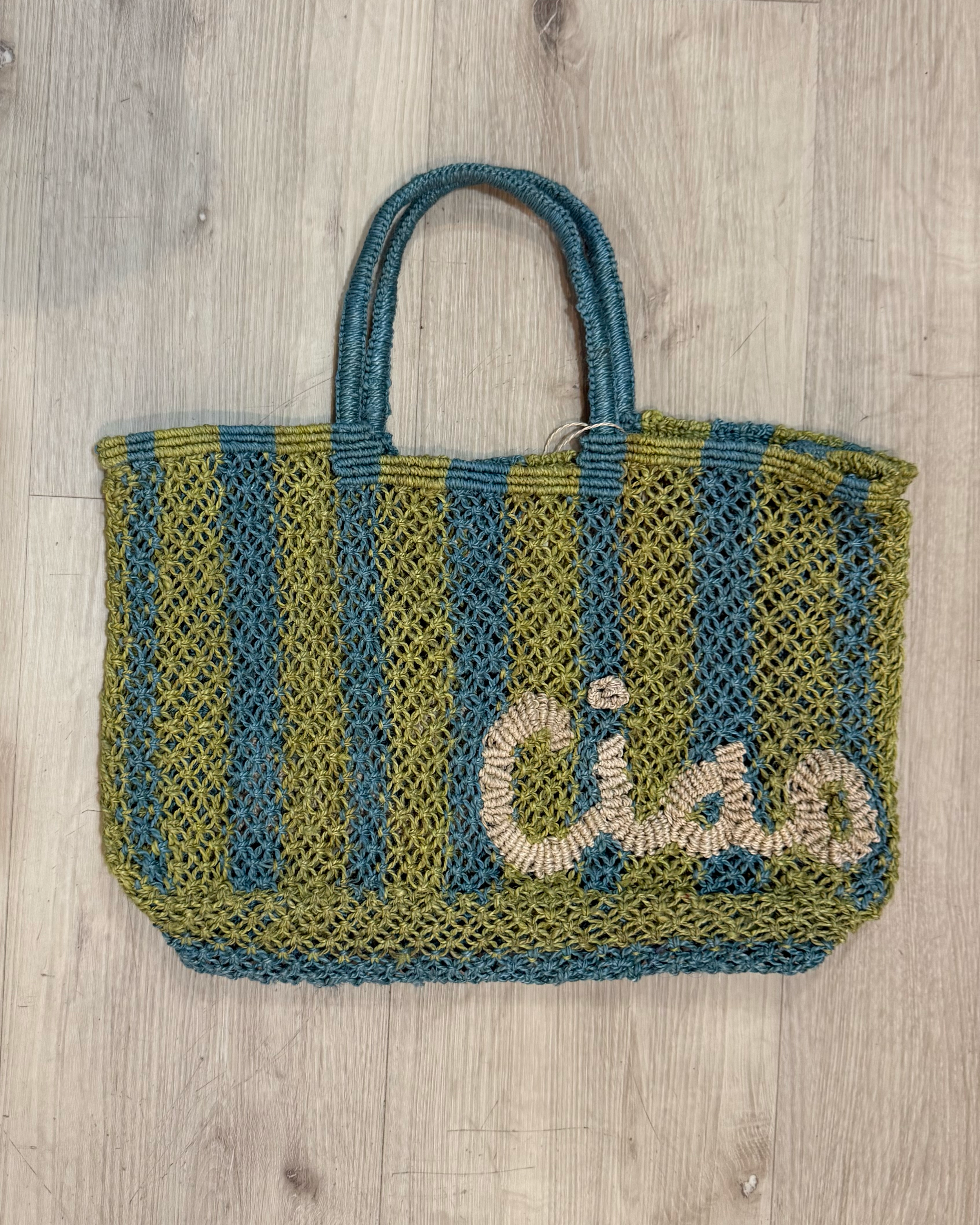 THE JACKSONS LAVINIA CIAO BAG IN FERN/SKY at Romi Boutique