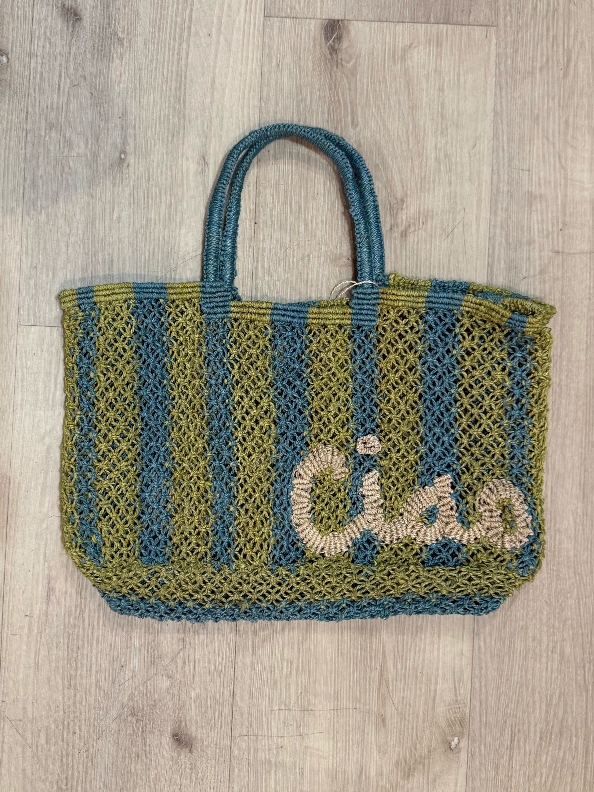 THE JACKSONS LAVINIA CIAO BAG IN FERN/SKY at Romi Boutique