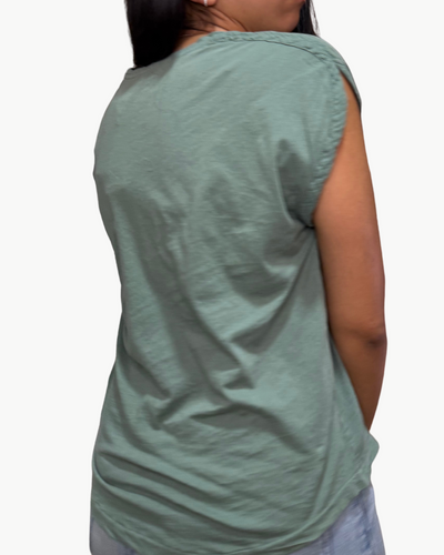 TOMARI KNIT T-SHIRT IN AGAVE - Romi Boutique