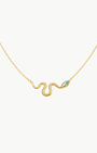 Native Gem Slither Snake Necklace at Romi Boutique