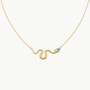Native Gem Slither Snake Necklace at Romi Boutique