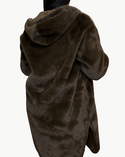 CARIBOU HOODED JACKET IN CHOCOLATE