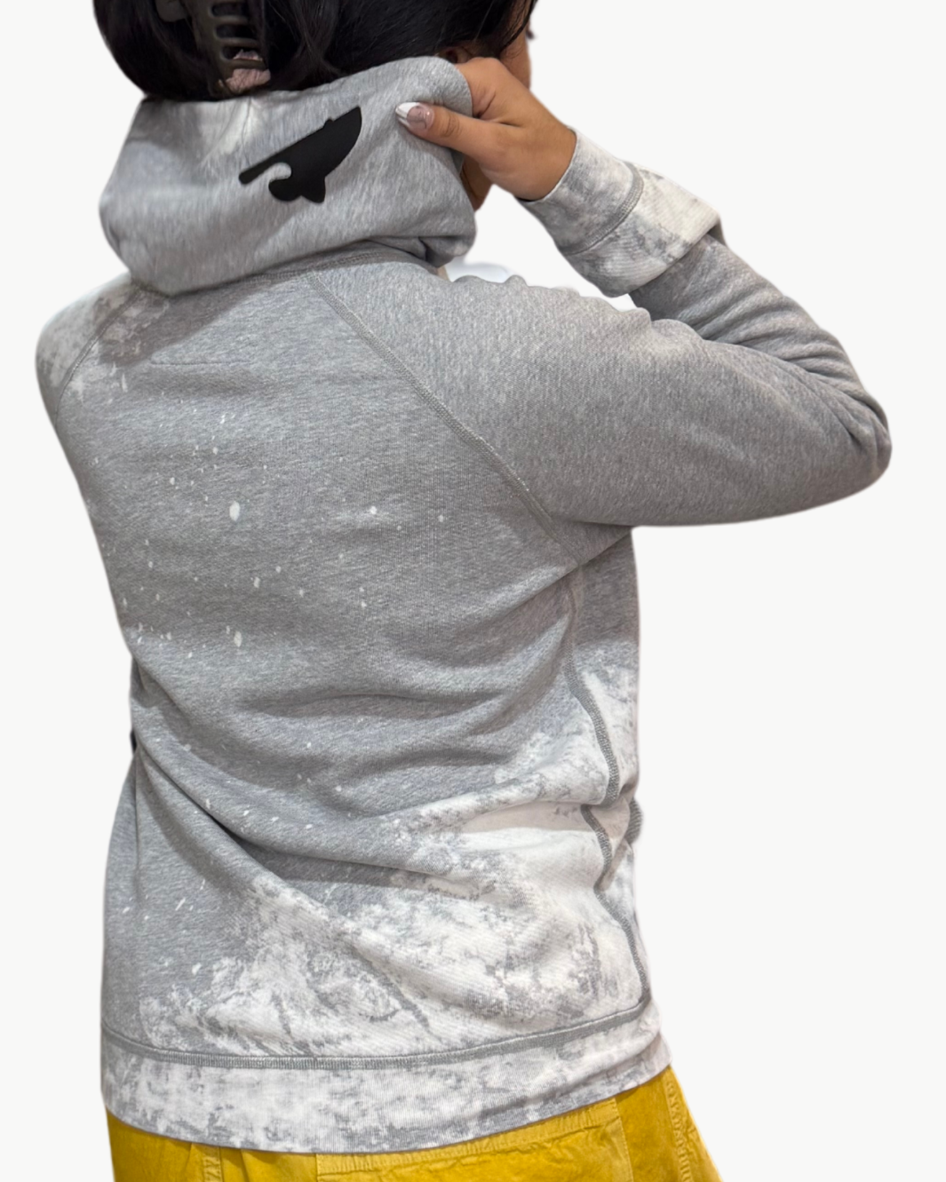 HEATHERBLEACHOUT SHRUNKEN BIG HOODIE IN HEATHER BLEACHOUT
