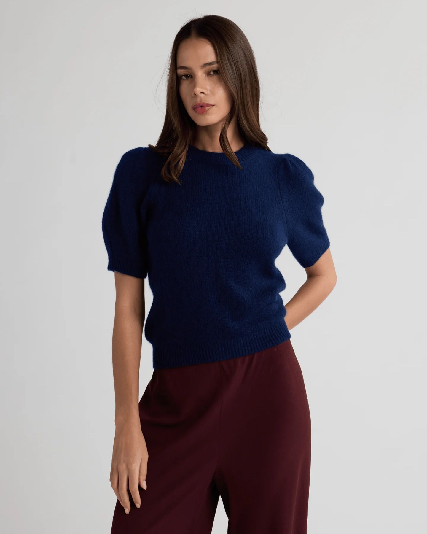 W.Cashmere Aria Short Sleeves Sweater at Romi Boutique