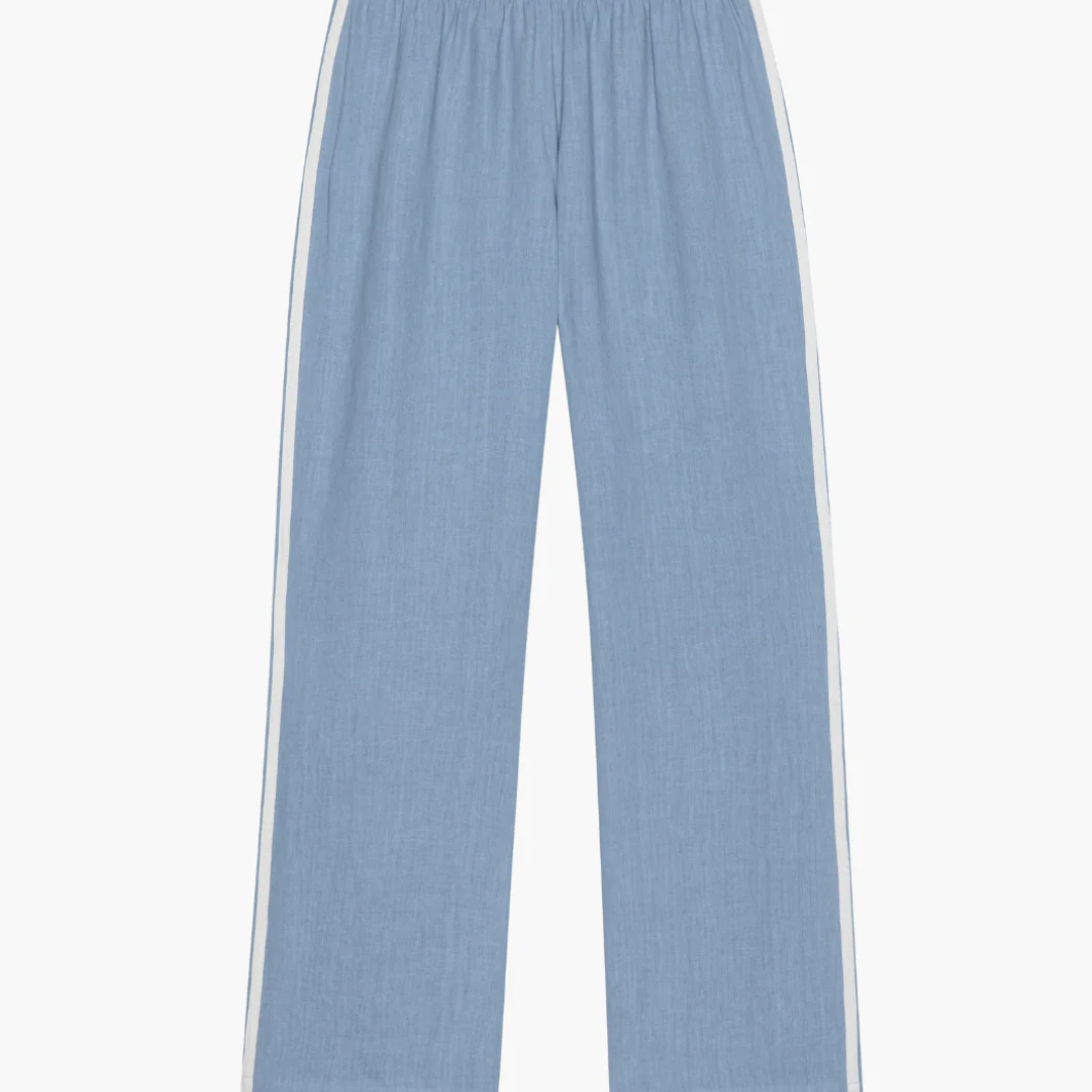 The Linen Crop Stripe Pant