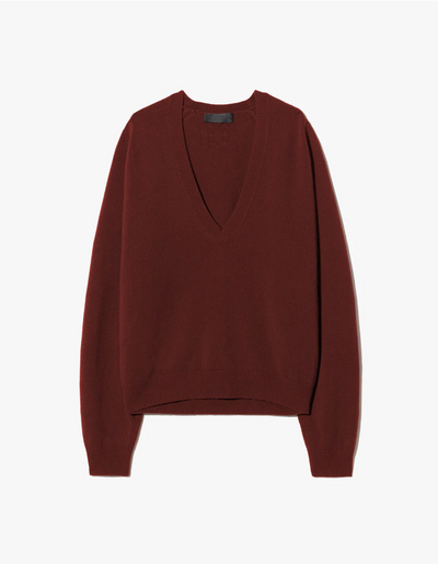 FERON SWEATER IN DARK RUST