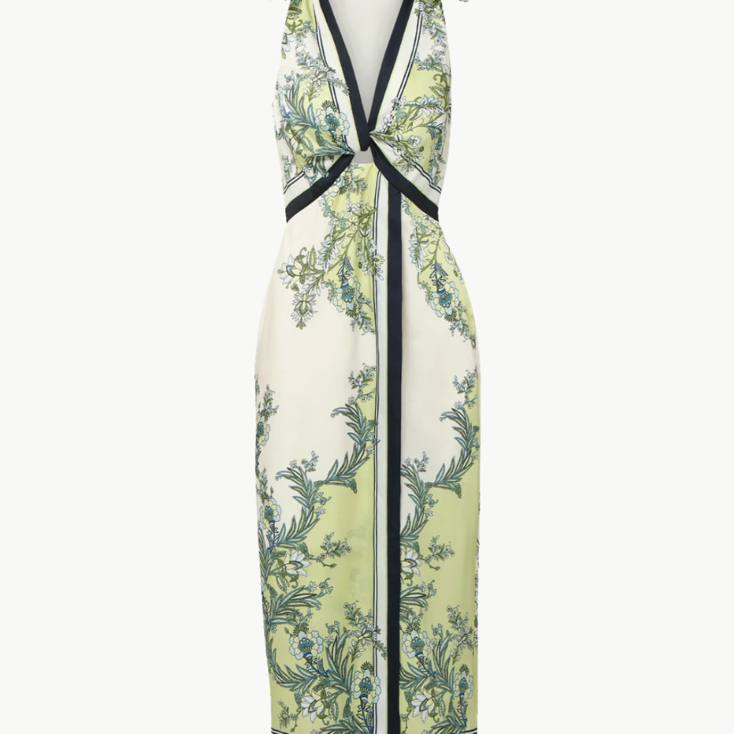 Veronica Beard KALIZA SCARF PRINT MIDI DRESS at Romi Boutique