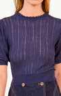 Ulla Johnson GEMMA SHORT SLEEVE KNIT TOP at Romi Boutique