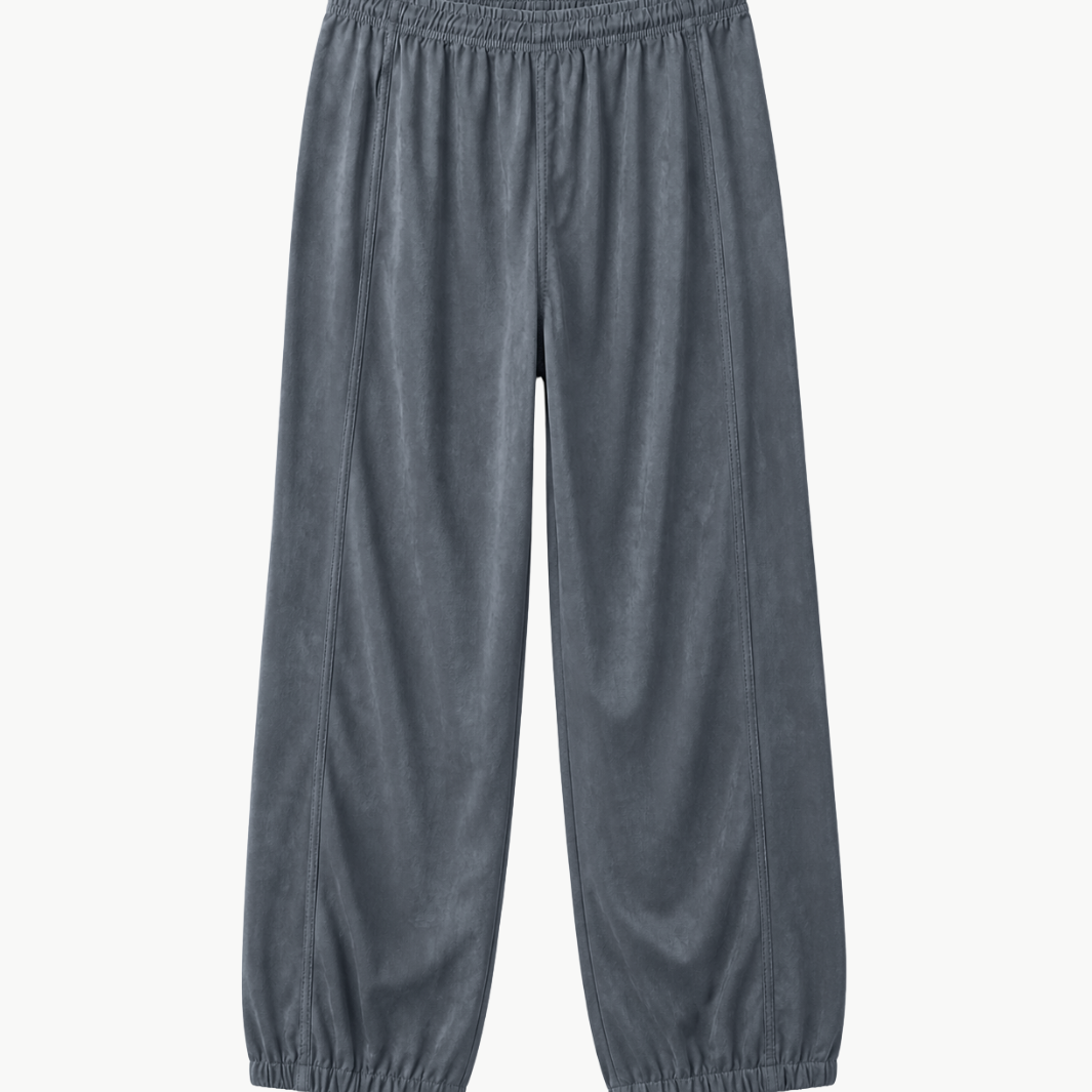 FREECITY Matte/Satin Loose Drawcord Biggy Pant at Romi Boutique