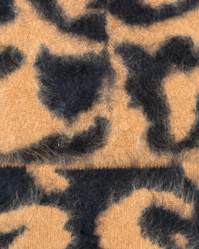 BRUSHED LEOPARD HAT IN EARTH/NIGHT