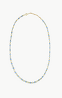 MARIT RAE OVAL LINK NECKLACE IN BLUE/WHITE MULTI at Romi Boutique