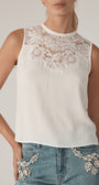 Generation Love LAURIE LACE COMBO TANK at Romi Boutique