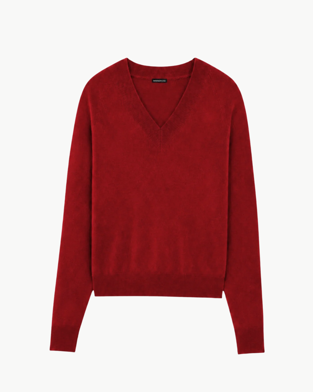 Minnie Rose Cashmere Long Sleeve Shrunken V Neck at Romi Boutique