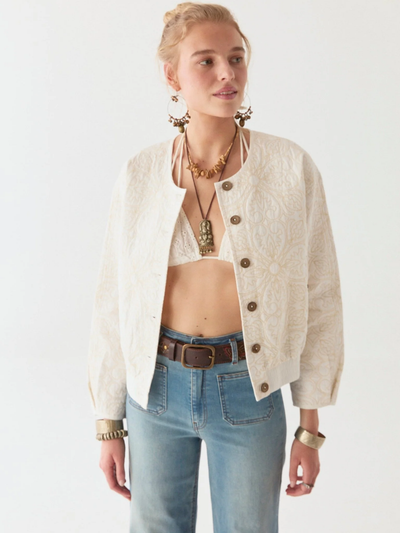 BOTICCELLI JACKET IN TESELA IVORY - Romi Boutique