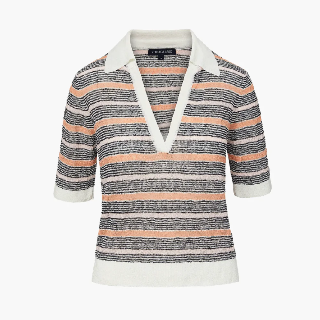 Veronica Beard ISSA KNIT POLO at Romi Boutique