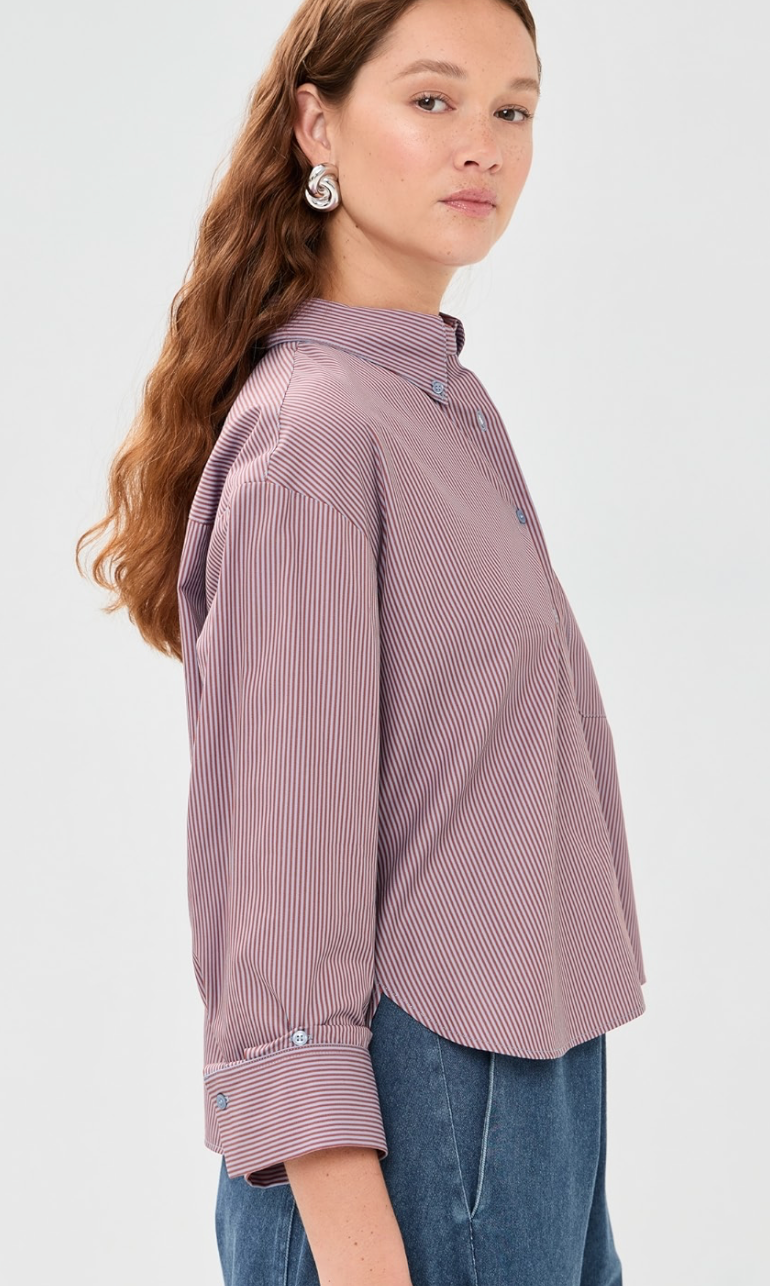 J.D. SHIRT IN RUST BLUE