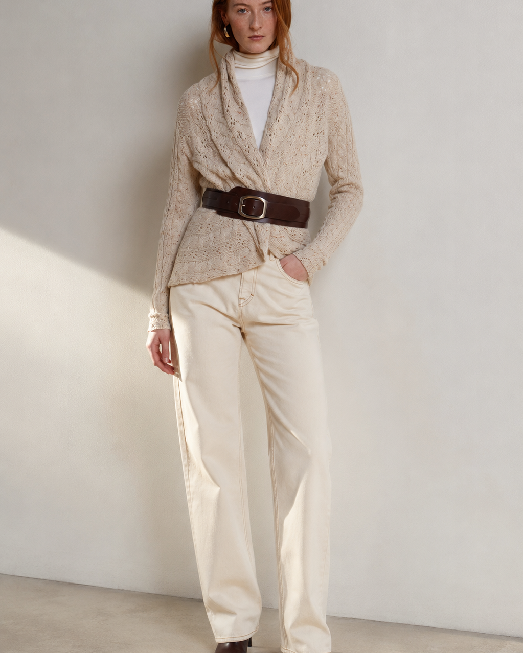 8-Ply Cable Drape Cardigan