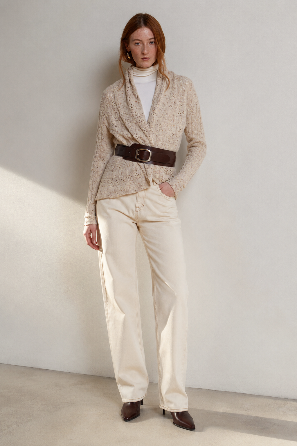 8-Ply Cable Drape Cardigan