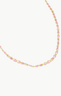 MARIT RAE OVAL LINK NECKLACE IN BUBBLEGUM PINK