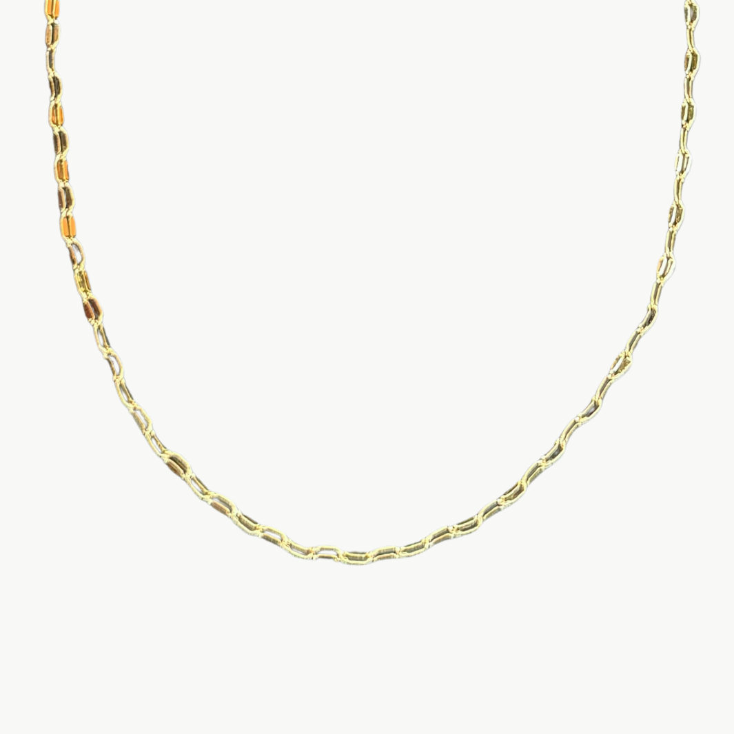 MARIT RAE DAINTY CHAIN LINK NECKLACE IN GOLD at Romi Boutique