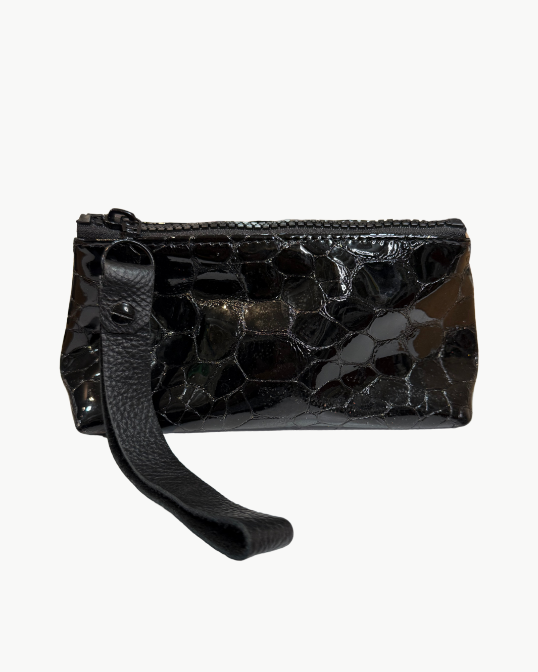 TAMI IN BLACK CROC PATENT