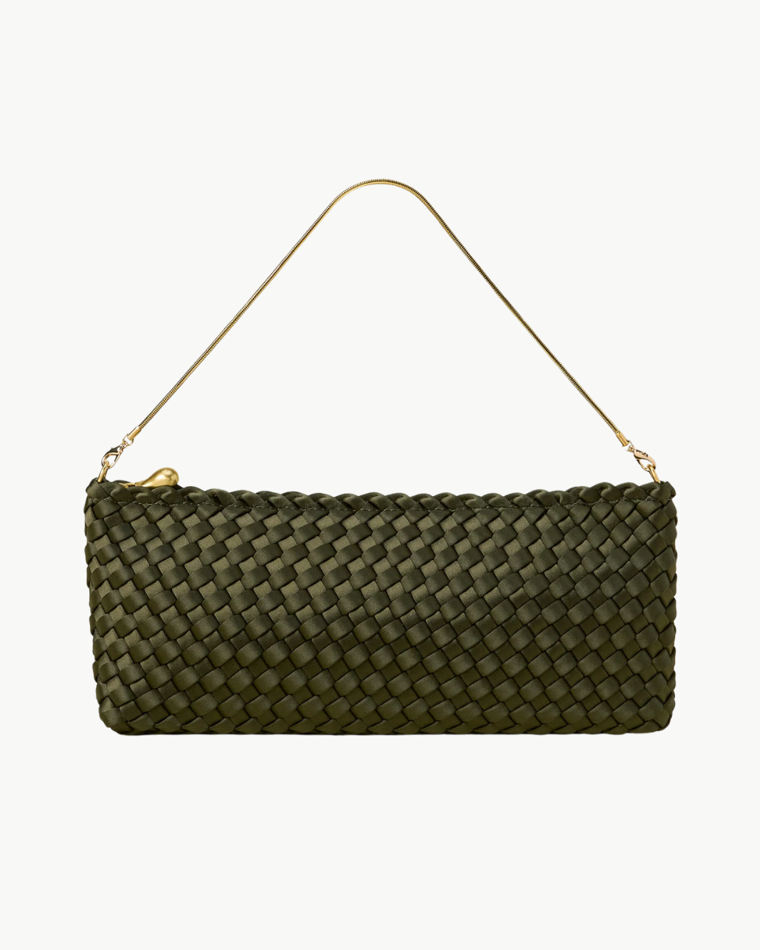 Naghedi GALA CLUTCH SATIN IN JUNIPER at Romi Boutique