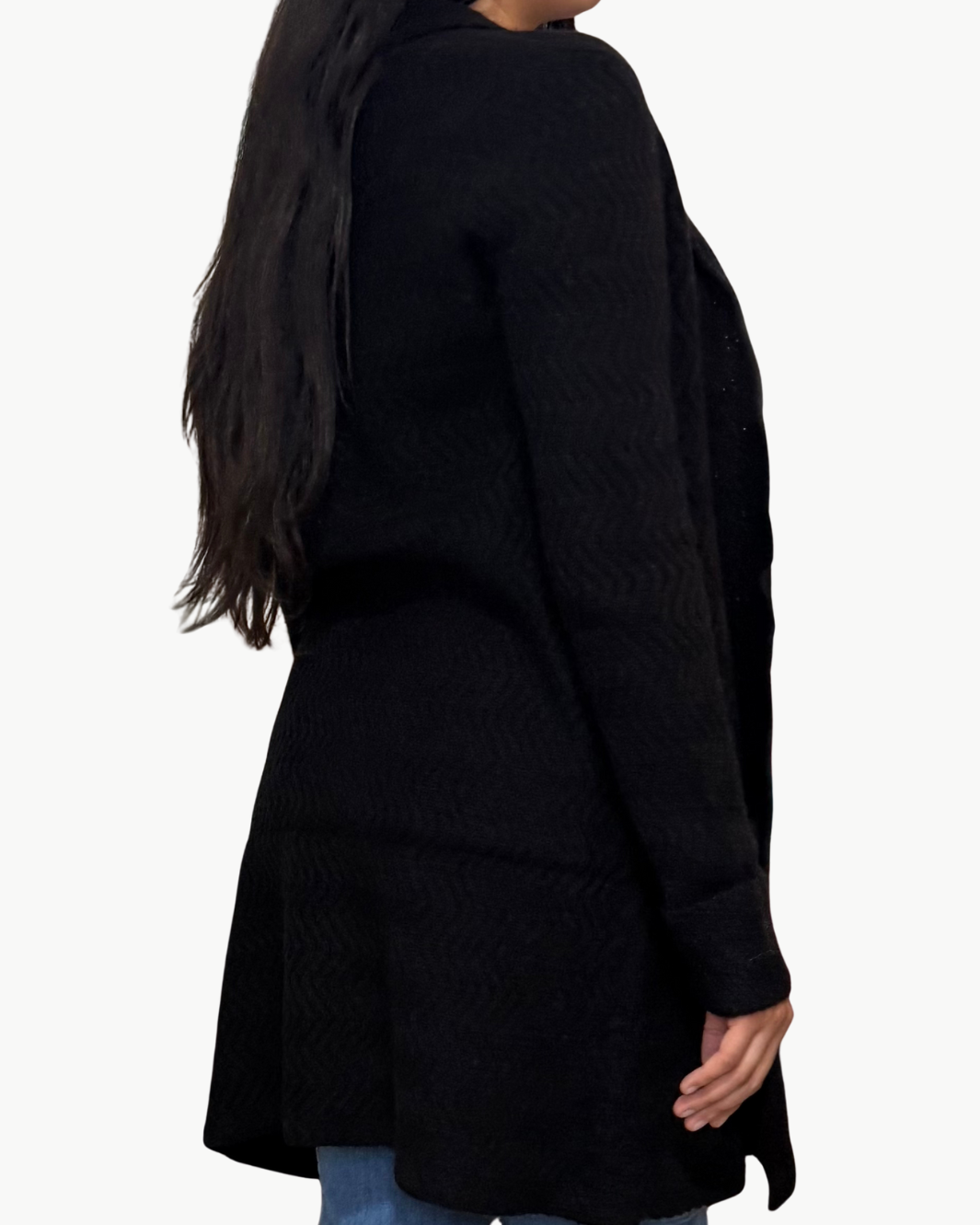 Oats Cashmere DAIS CARDIGAN IN BLACK at Romi Boutique